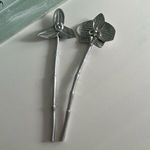 Mariposa Floral Salad Serving Utensils Made in Mexico
